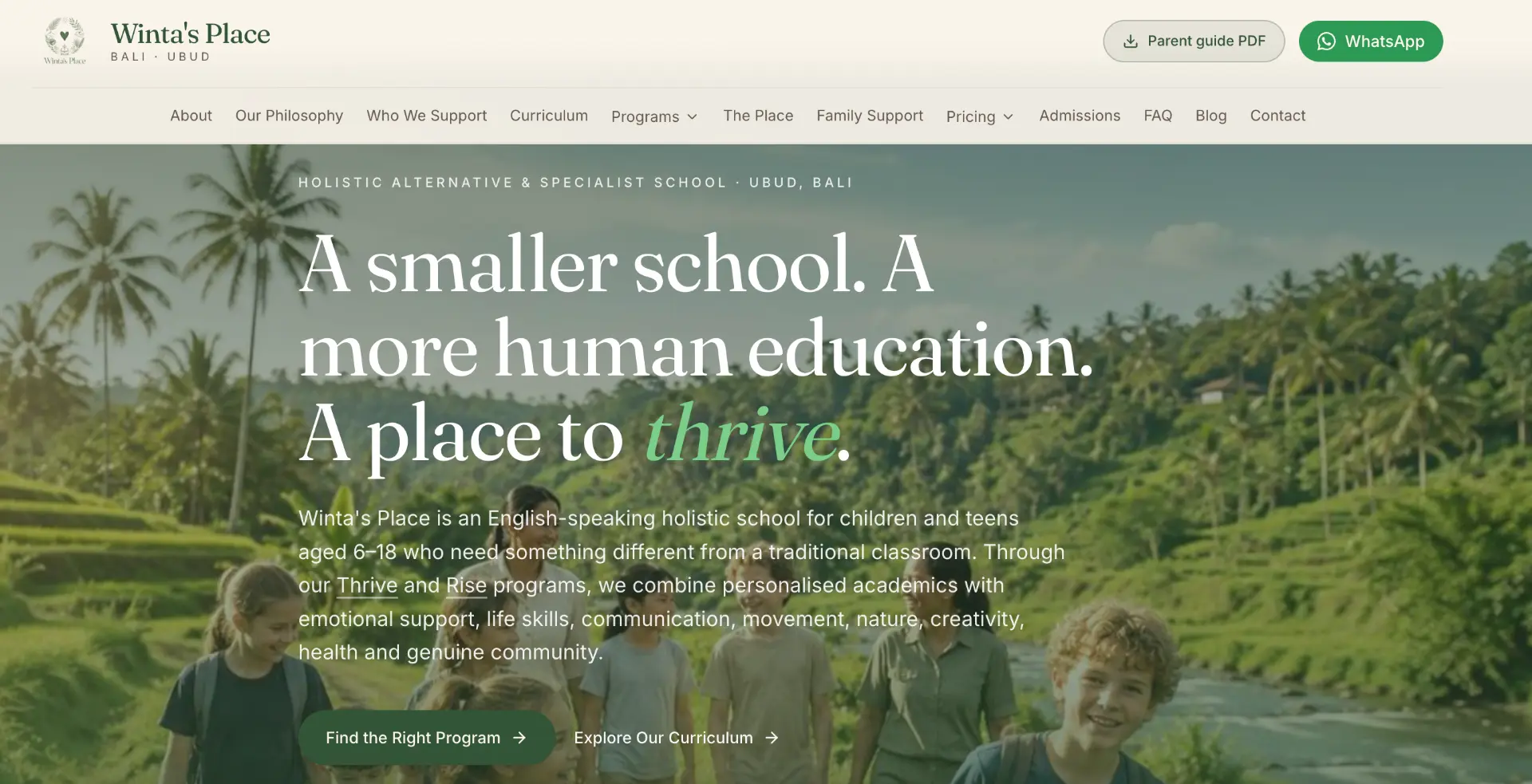 Brand, copy and imagery created inside Alive24 for Winta’s Place