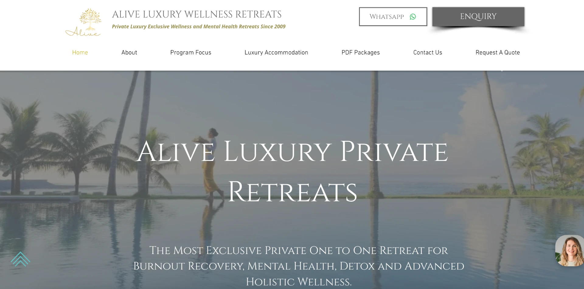 Brand, copy and imagery created inside Alive24 for Alive Luxury Wellness