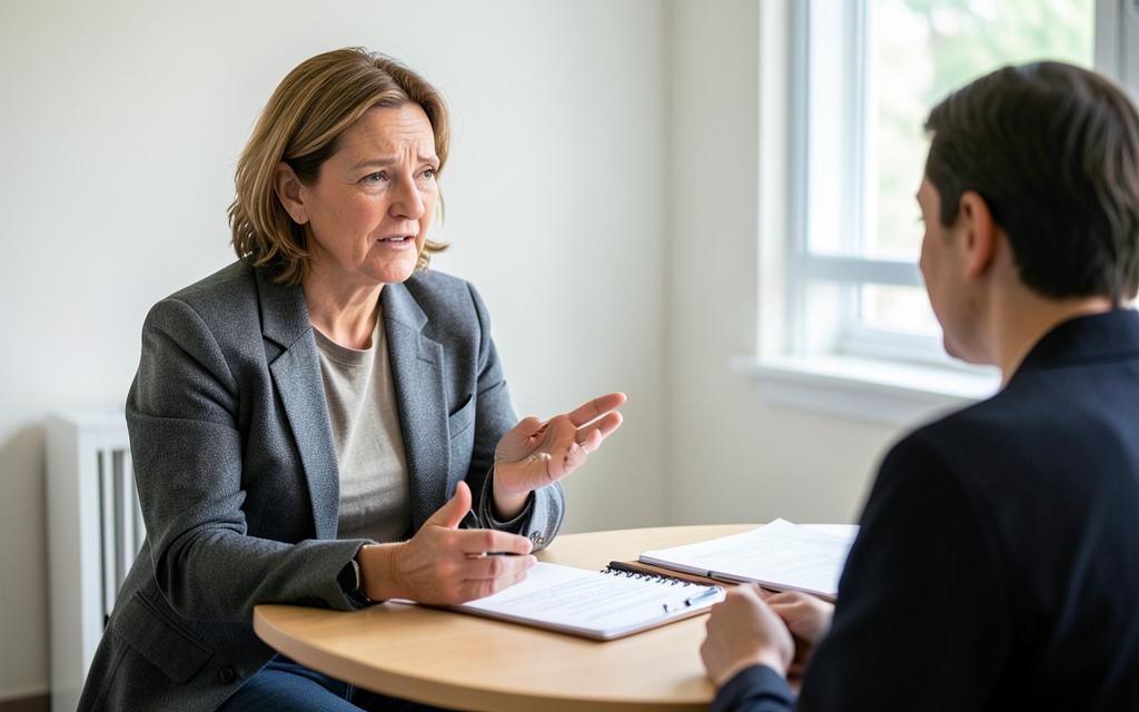 A consultant explaining the same foundations again during a client session