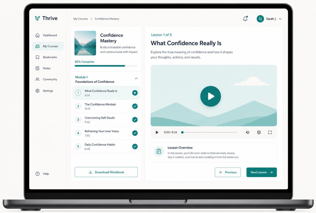 Programs and courses without another platform