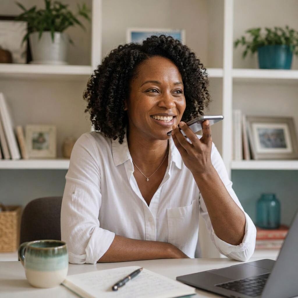 A solo business owner reviewing their connected business numbers