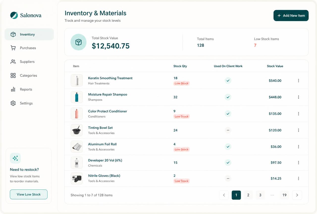 Stock and materials, always counted