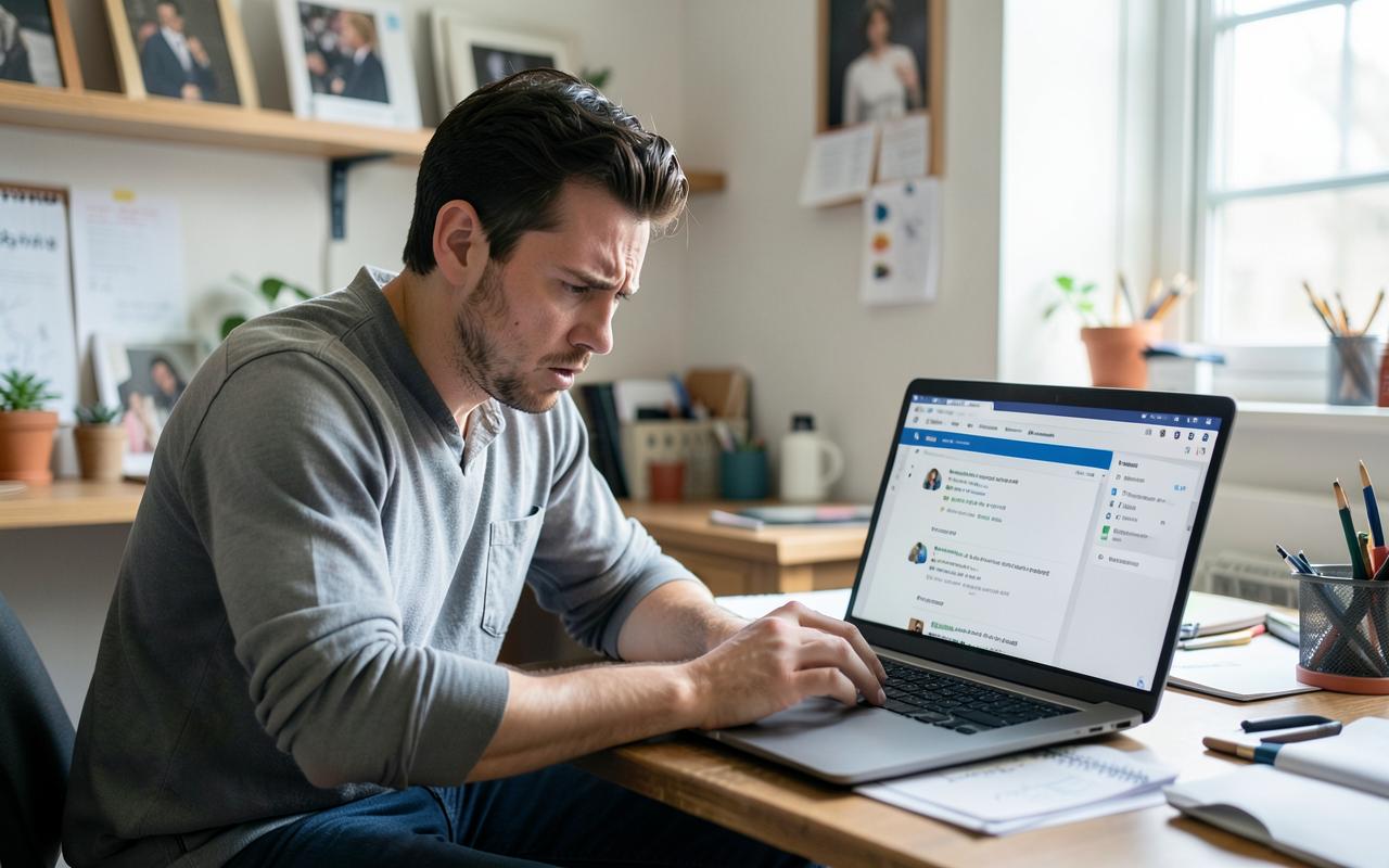 A website designer facing overly complicated project management software for small companies