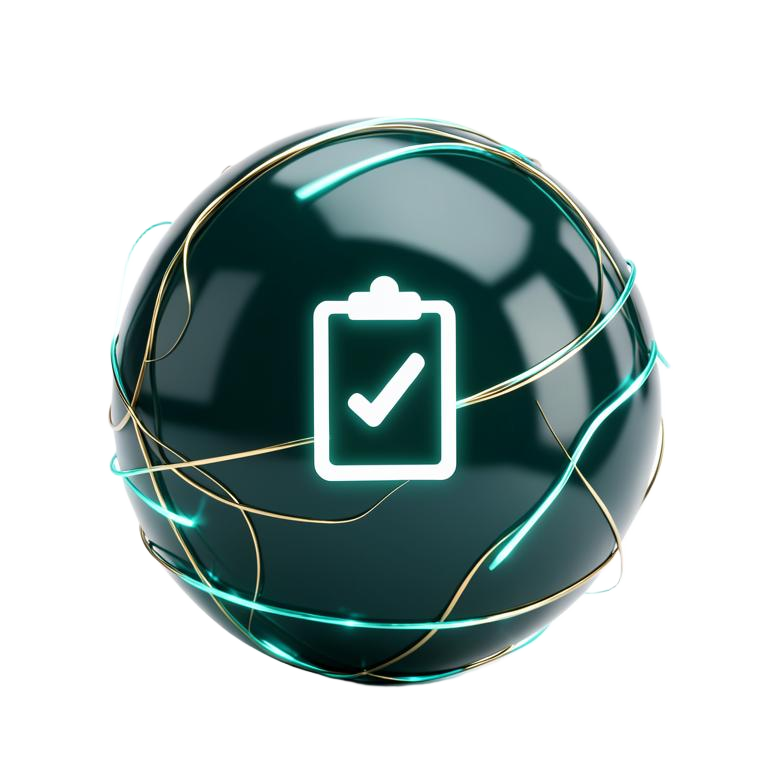 Approval before publishing — glowing search orb