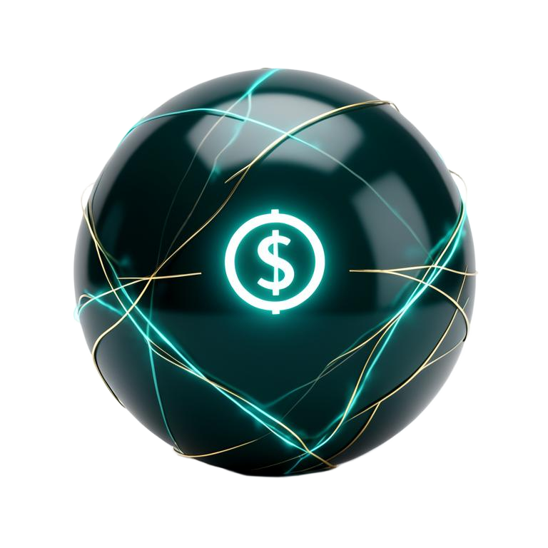 Search to revenue tracking — glowing search orb