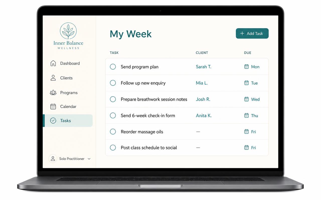 Tasks and workflows between client sessions